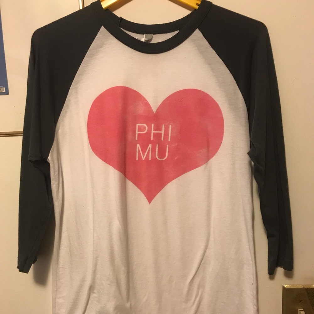 Phi Mu baseball tee